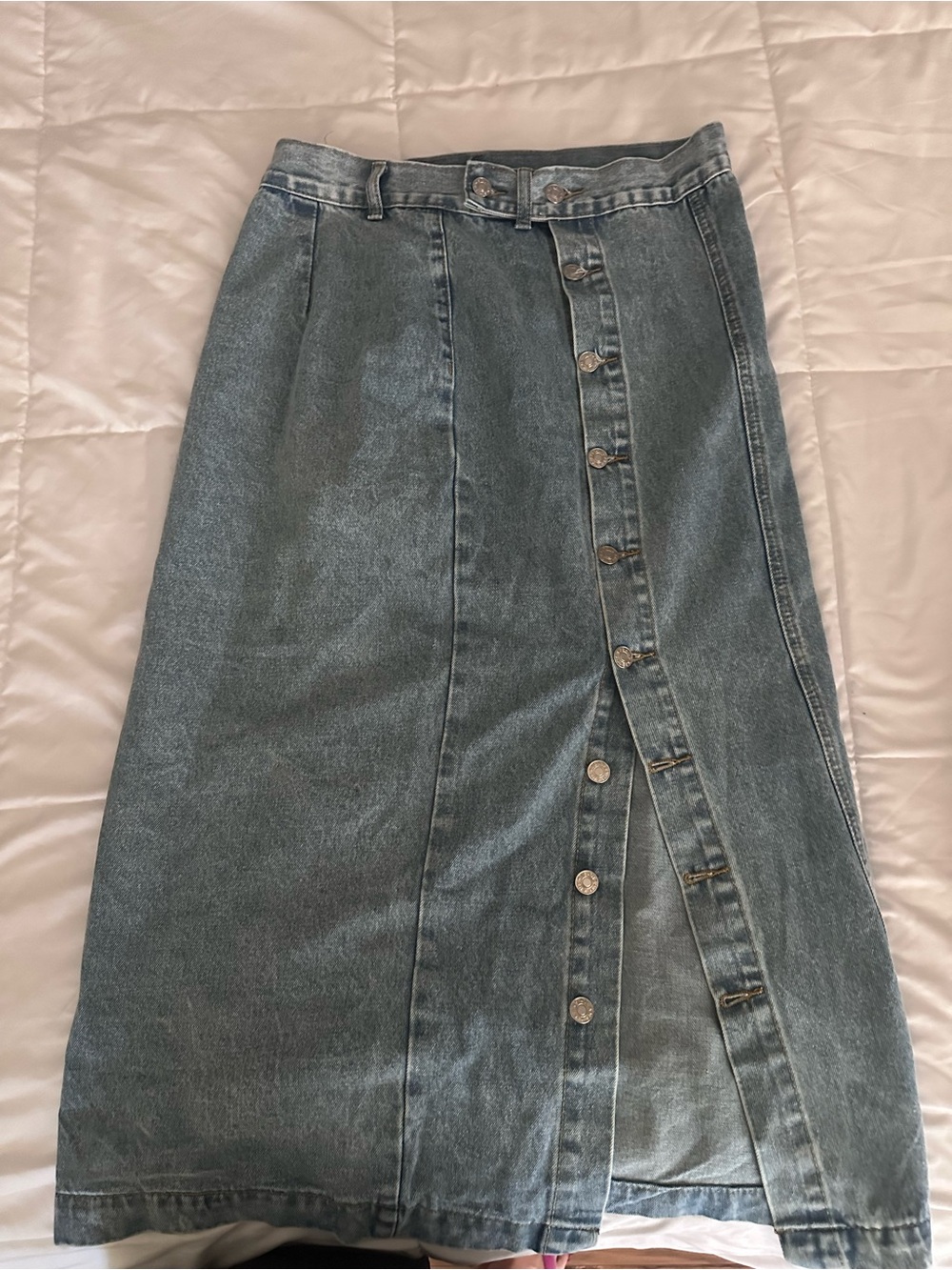 Shein Jean button down maxi skirt